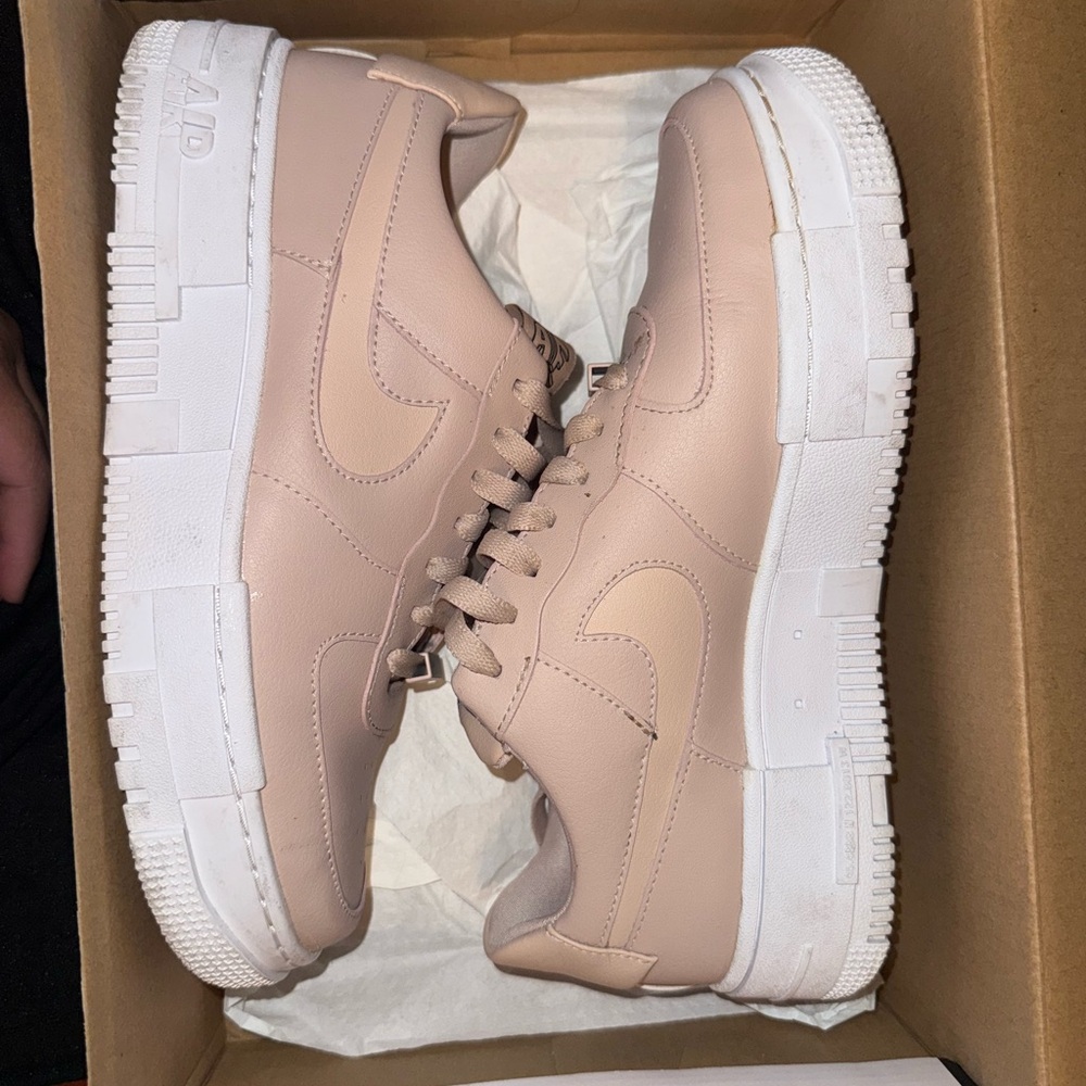 Nike Light Tan Sneakers with White Soles